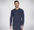 GO KNIT Waffle Henley, GRIS ANTHRACITE / BLEU MARINE, swatch