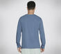 SKECH-BREEZE Slub L/S Henley, BLEU / GRIS, large image number 1