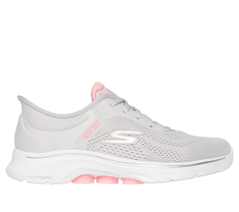 Skechers Slip-ins: GO WALK 7 - Valin, GRIS / ROSE, largeimage number 0