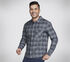 GO DRI Ridgetop Button Down Shirt, NOIR / GRIS ANTHRACITE, swatch