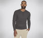 GO KNIT Waffle Henley, BLACK / CHARCOAL, large image number 0