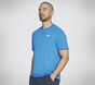 Skechers Pickleball Tee, BLEU / VERT, large image number 2