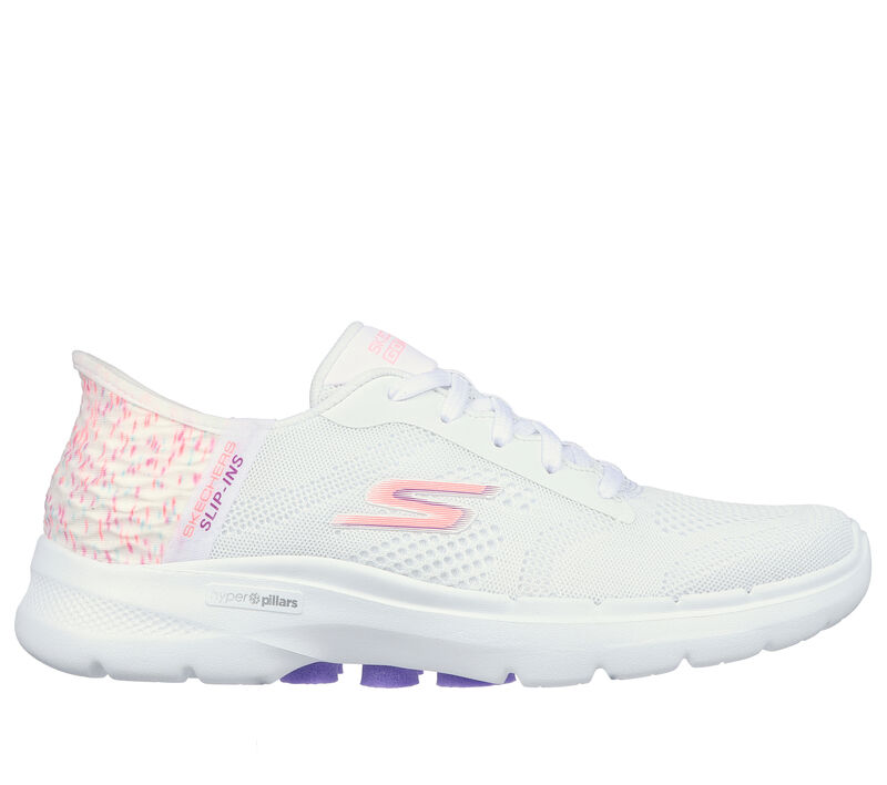 Skechers Slip-Ins: GO WALK 6 - Vivid Idea, BLANC / MULTI, largeimage number 0