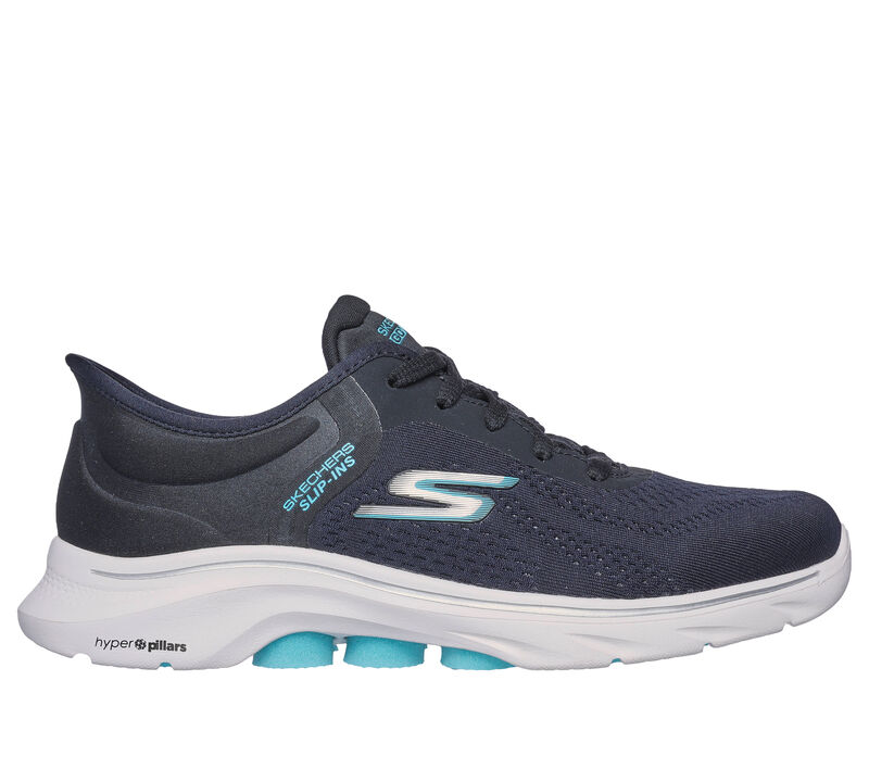 Skechers Slip-ins: GO WALK 7 - Valin, NOIR / AQUA, largeimage number 0