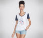 BOBS Apparel Run Walk V Neck Tee Shirt, BLANC, large image number 0