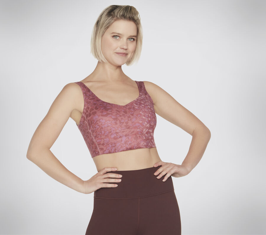 GOSCULPT Leopard Longline Bra, MAUVE / MAUVE, largeimage number 0