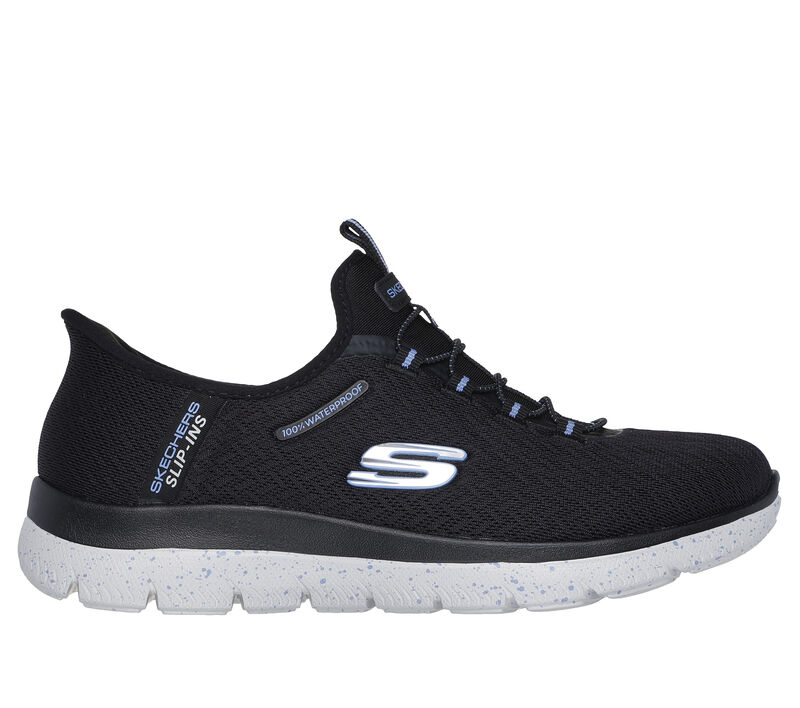 Skechers Slip-ins Waterproof: Summits - Best Choice, BLACK / LIGHT BLUE, largeimage number 0