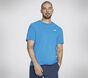 Skechers Pickleball Tee, BLEU / VERT, large image number 3