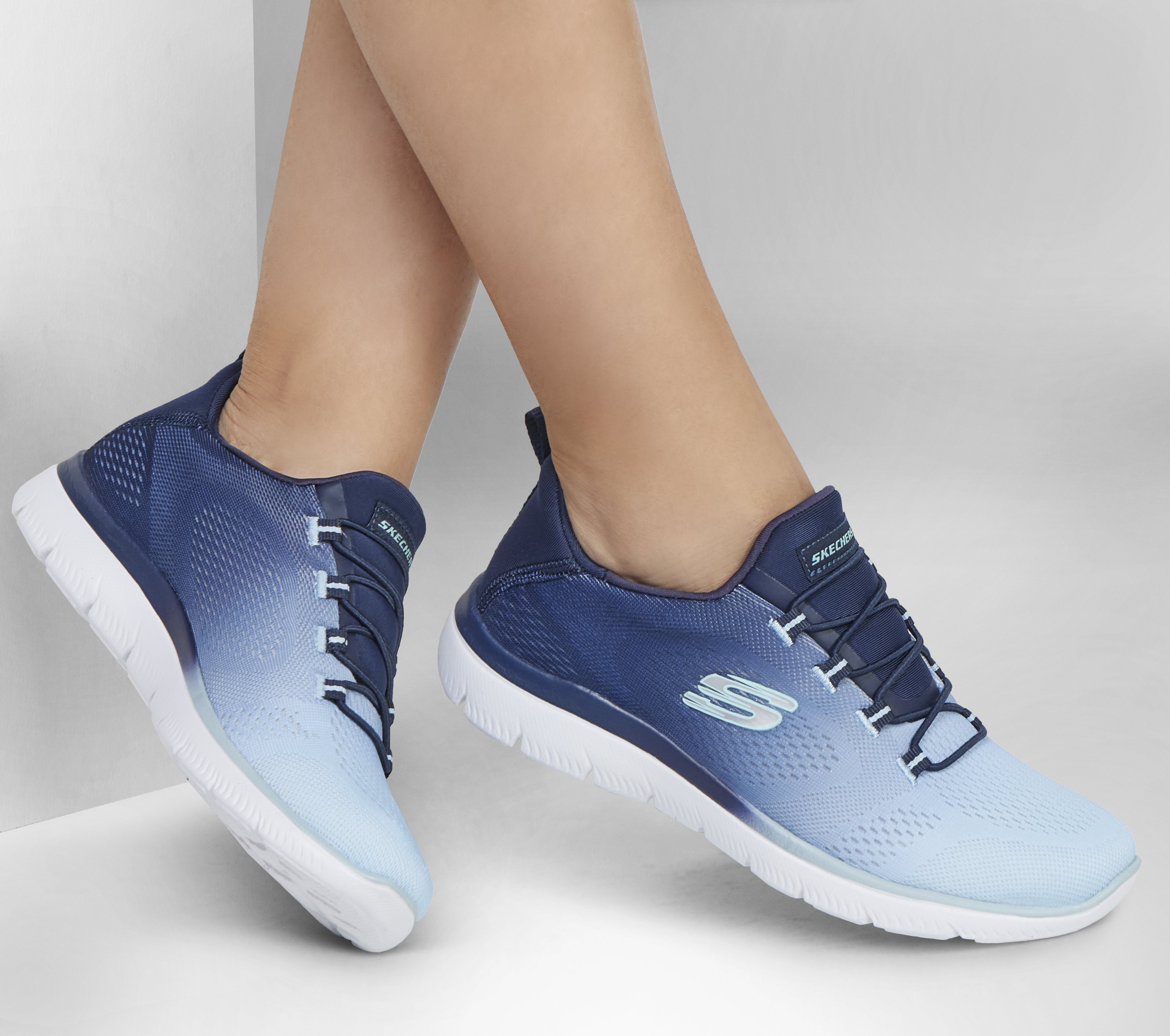 Chaussures skechers deals femme cyan