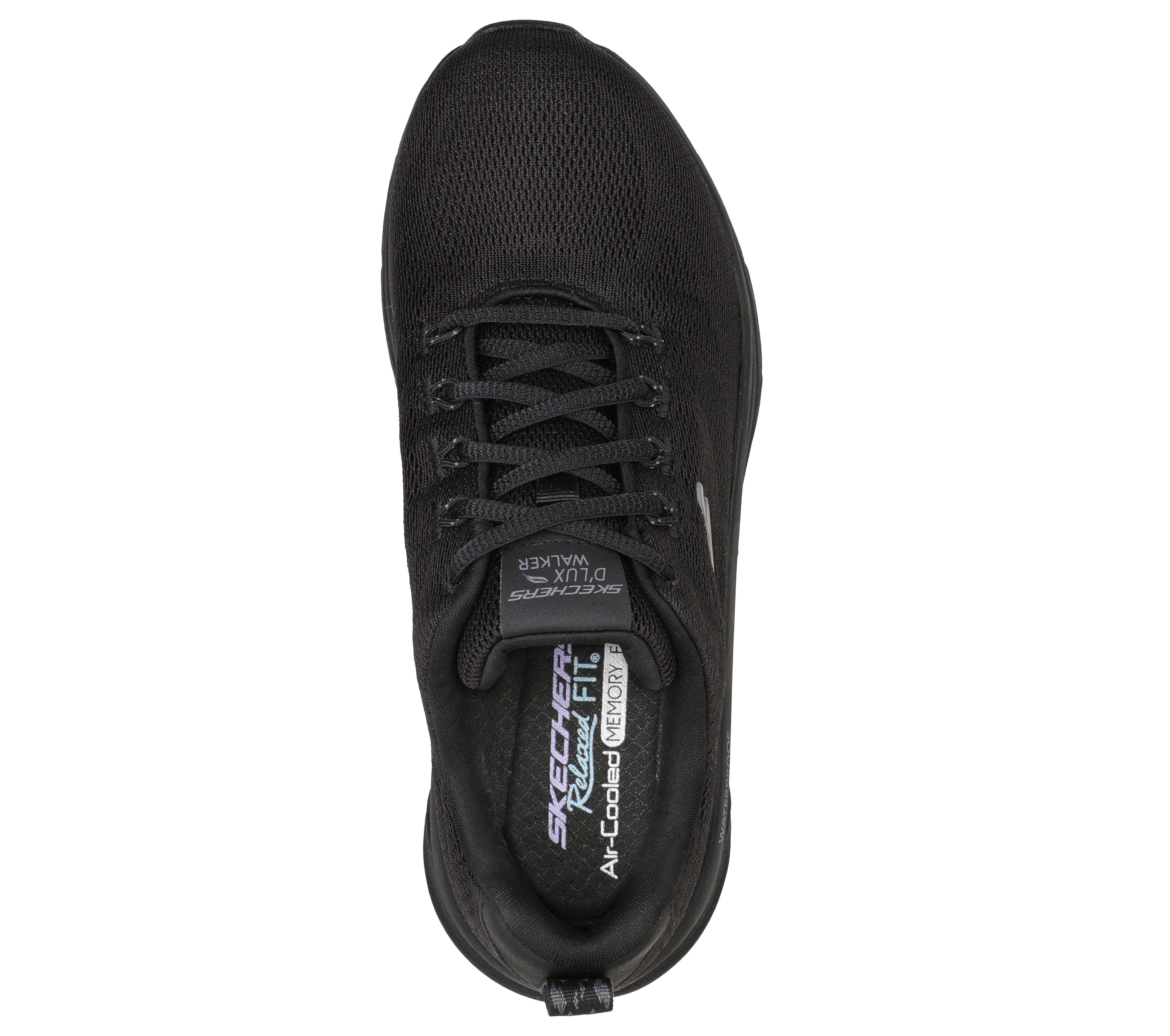 skechers relaxed fit memory foam black